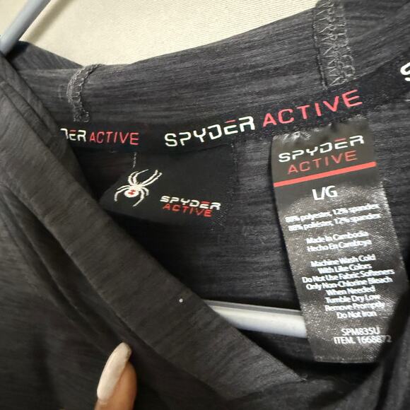 Spyder sz L gray active hoodie - Picture 5 of 9